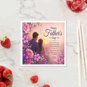 SERVIETTE EN PAPIER CADEAU D'AMOUR POUR PAPA