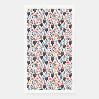 Serviette En Papier Cadeau d'anniversaire | Ballons et fleurs Whimsica