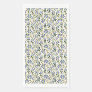 Serviette En Papier Cadeau d'anniversaire Fleur bleue et feuille verte