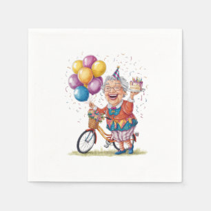 Serviette En Papier Cadeau d'anniversaire humoristique pour grand-mère