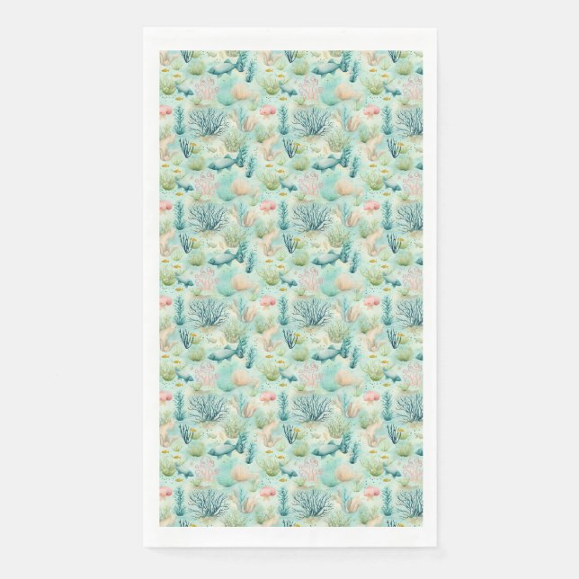 Serviette En Papier Cadeau d'anniversaire | L'eau salée guérit tout (Devant)