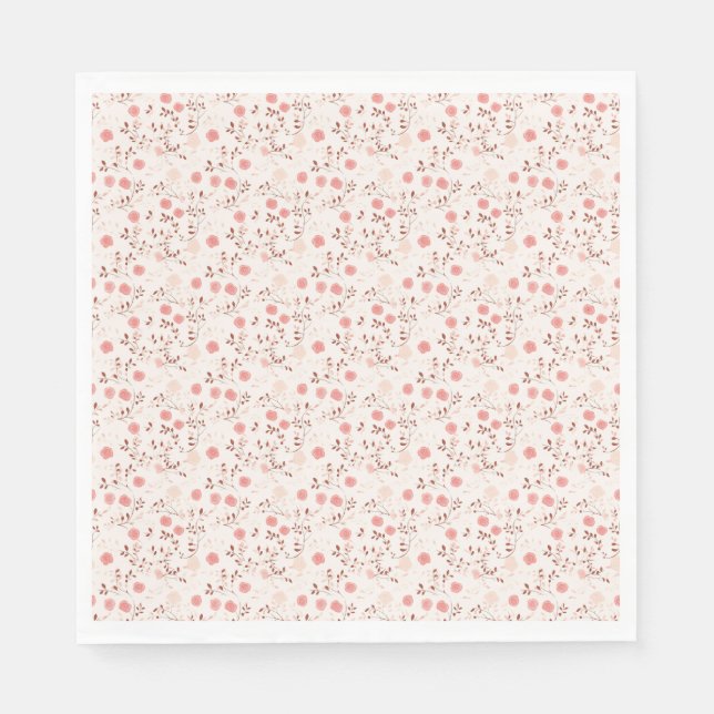 Serviette En Papier Cadeau d'anniversaire | Rose rose rose (Devant)