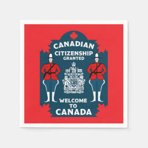 Serviette En Papier Cadeau de célébration de la citoyenneté canadienne
