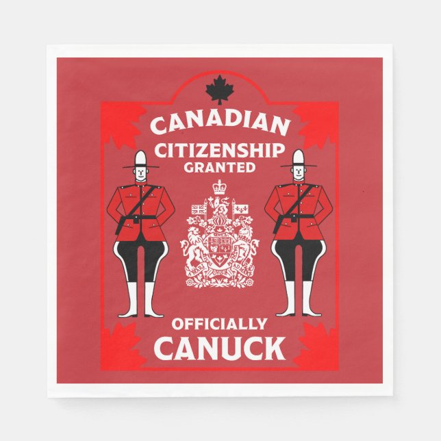 Serviette En Papier Cadeau de célébration de la citoyenneté canadienne (Devant)