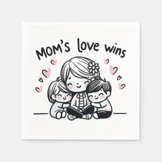 Serviette En Papier Cadeau de la fête des mères | L'amour de maman gag