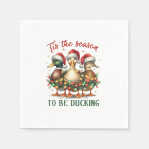 Serviette En Papier Cadeau de Noël à être canard