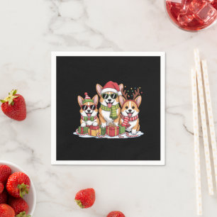 Serviette En Papier Cadeau de Noël pour maman amoureuse de chiens Corg