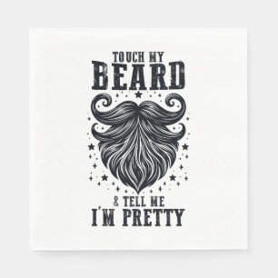 Serviette En Papier Cadeau fête des pères Touchez ma barbe