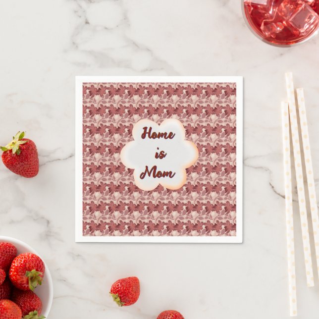 Serviette En Papier Cadeau floral personnalisé et sur mesure pour la f (En situation)