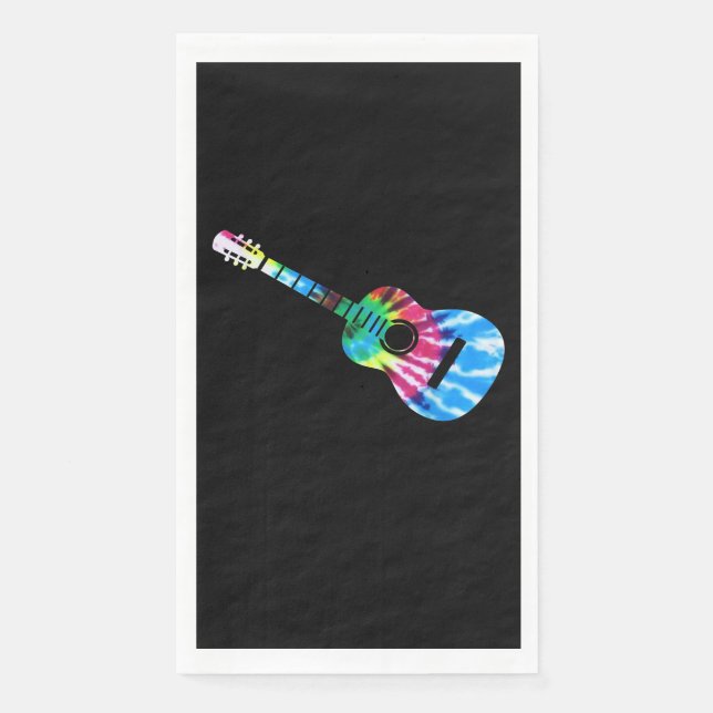 Serviette En Papier Cadeau Guitare Guitaristes (Devant)