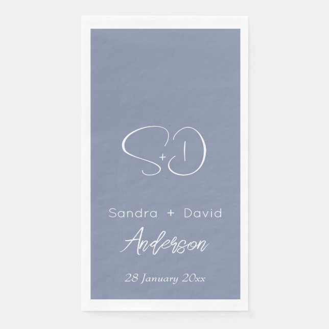 Serviette En Papier Cadeau Mariage, Fête des mariées/Fiançailles perso (Devant)