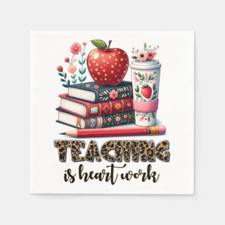 Serviette En Papier Cadeau pour Enseignant | Enseigner est une Affaire