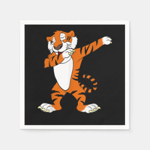 Serviette En Papier Cadeau Tiger Dabbing mignon Tiger Animal Party