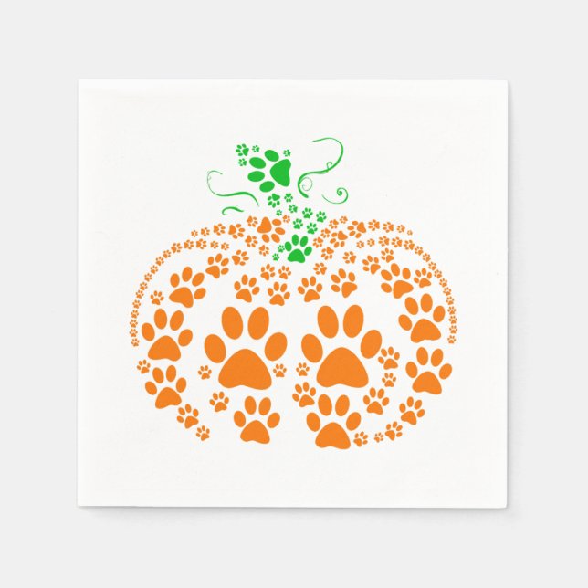 Serviette En Papier Cadeaux Citrouilles de chien mignon Halloween Cos (Devant)