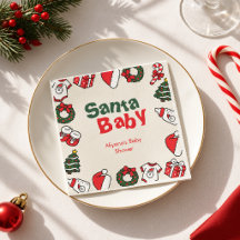 Cadeaux de Baby Shower de Noël Bébé Santa Rouge Ve