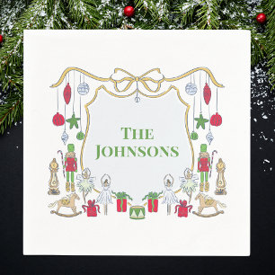 Serviette En Papier Cadeaux de Noël Soldats Ballerinas Nom de l'orneme