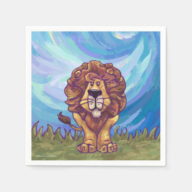 Serviette En Papier Cadeaux et accessoires Lion (Devant)