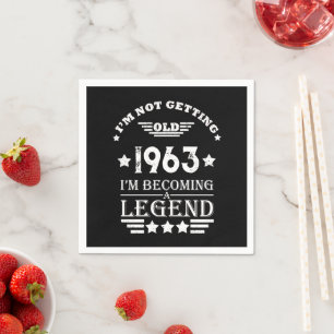 Serviette En Papier Cadeaux personnalisés soixante vintages 60e annive