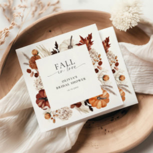 Serviette En Papier Cadre de citrouille neutre pour tomber amoureux