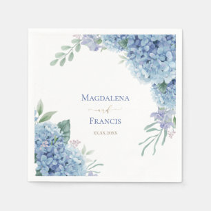 Serviette En Papier Cadre géométrique Hydrangea   MARIAGE