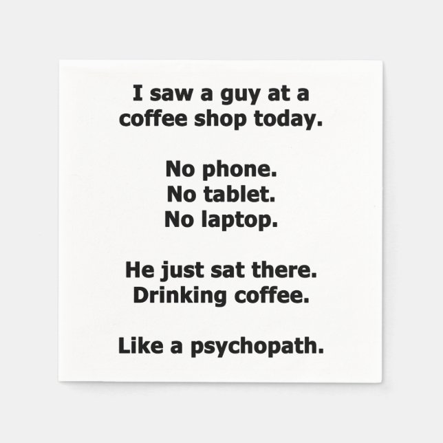 Serviette En Papier Café (Devant)