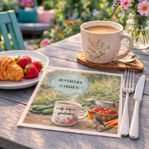 Serviette En Papier Café avant le jardinage robin jardin personnel