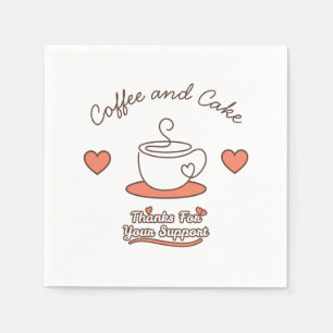 Serviette En Papier Café et Gâteau 