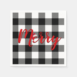Serviette En Papier Calicot de Noël Merry Buffalo
