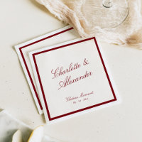 Calligraphie classique Vieux argent Mariage rouge 