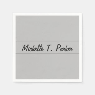 Serviette En Papier Calligraphie minimaliste épurée professionnelle