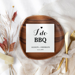 Serviette En Papier Calligraphie moderne i do barbecue douche nuptiale