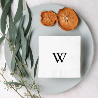 Calligraphie moderne Monogramme Mariage Napkin