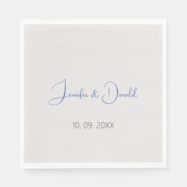 Serviette En Papier Calligraphie tendance écriture classique simple pe (Devant)