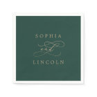 Calligraphie verte romantique Mariage florissant