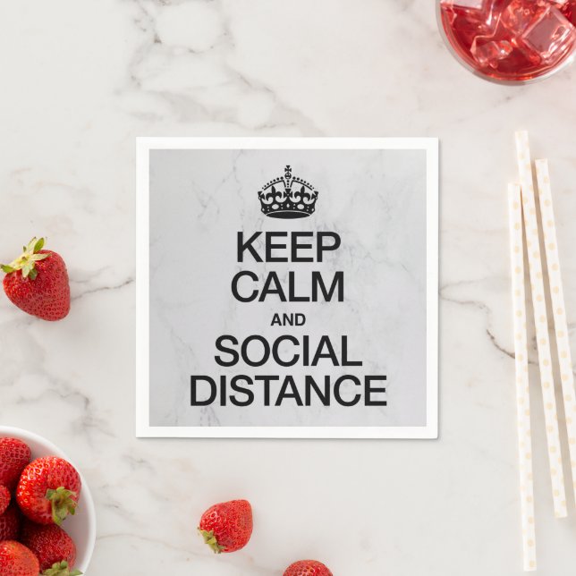 Serviette En Papier Calme et distance sociale (En situation)
