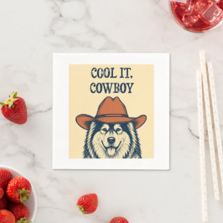 Serviette En Papier "Calmez-vous, Cowboy"
