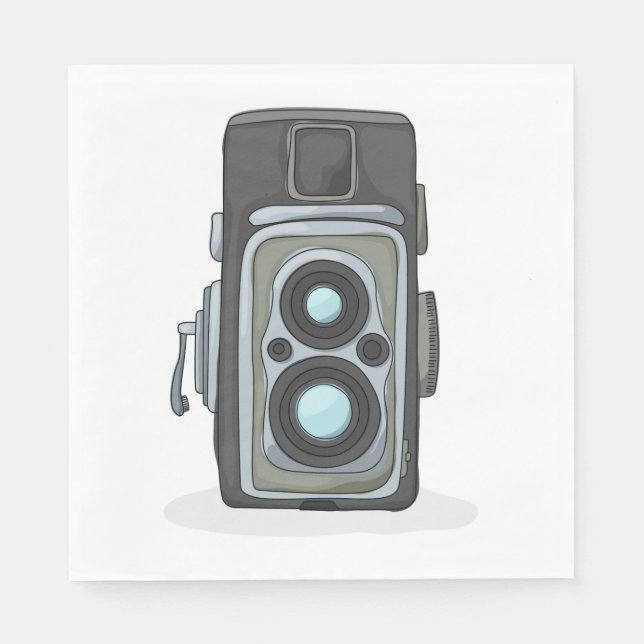 Serviette En Papier Caméra vintage (Devant)