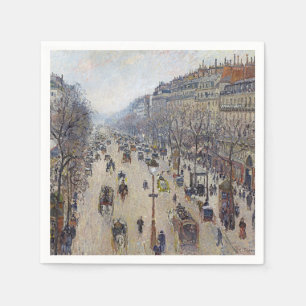 Serviette En Papier Camille Pissarro - Boulevard Montmartre, matin
