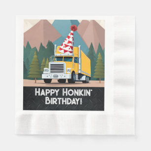 Serviette En Papier Camion Bonne fête d'anniversaire amusant équipemen