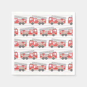 Serviette En Papier Camion de pompiers en papier
