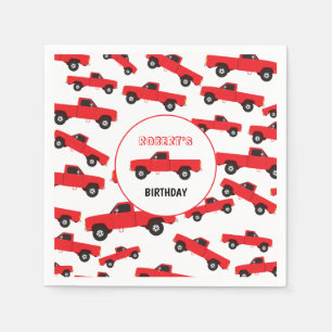 Serviette En Papier Camion de transport Camion de ramassage rouge Cami