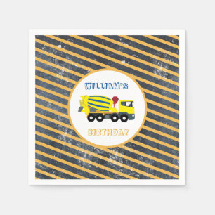 Serviette En Papier Camions de construction Camions de construction de