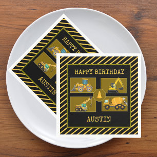 Serviette En Papier Camions de construction   Parti Anniversaire de en