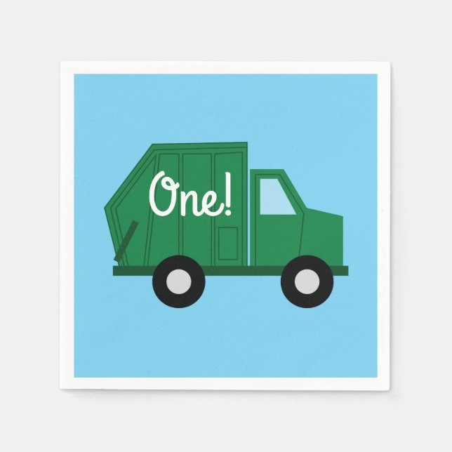 Serviette En Papier Camions Voitures Cute Boy Anniversaire de enfant P (Devant)