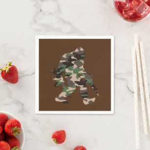 Serviette En Papier Camo Bigfoot Sasquatch