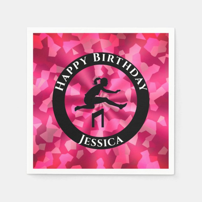 Serviette En Papier Camo Pink Piste et Piste (Devant)