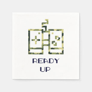 Serviette En Papier Camouflage Contrôleur de jeu vidéo prêt Gamer