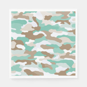 Serviette En Papier Camouflage côtier