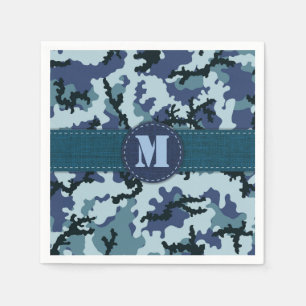 Serviette En Papier Camouflage de la marine