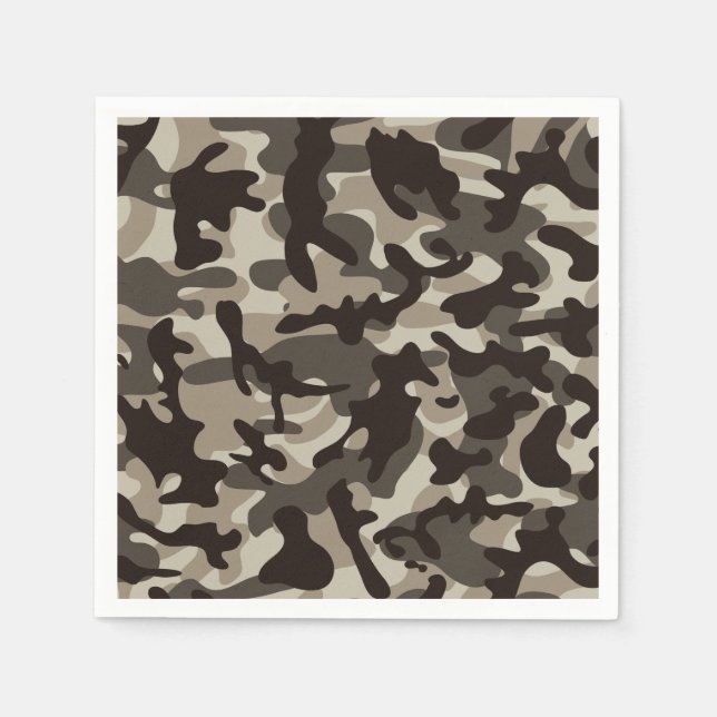 Serviette En Papier Camouflage du quartier fermé (Devant)